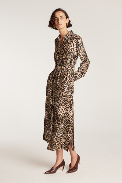 Solana Shirt Dress - Animal-Perri Cutten