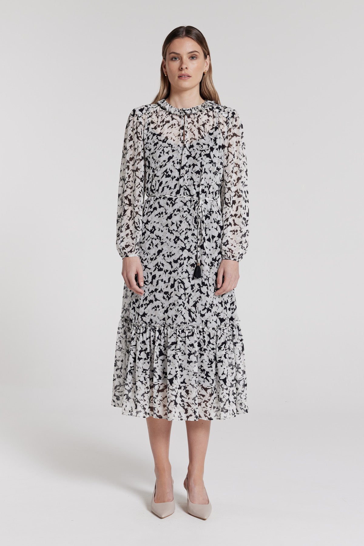 Serafina Silk Dress - Dove-Perri Cutten
