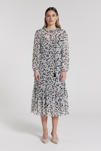 Serafina Silk Dress - Dove-Perri Cutten