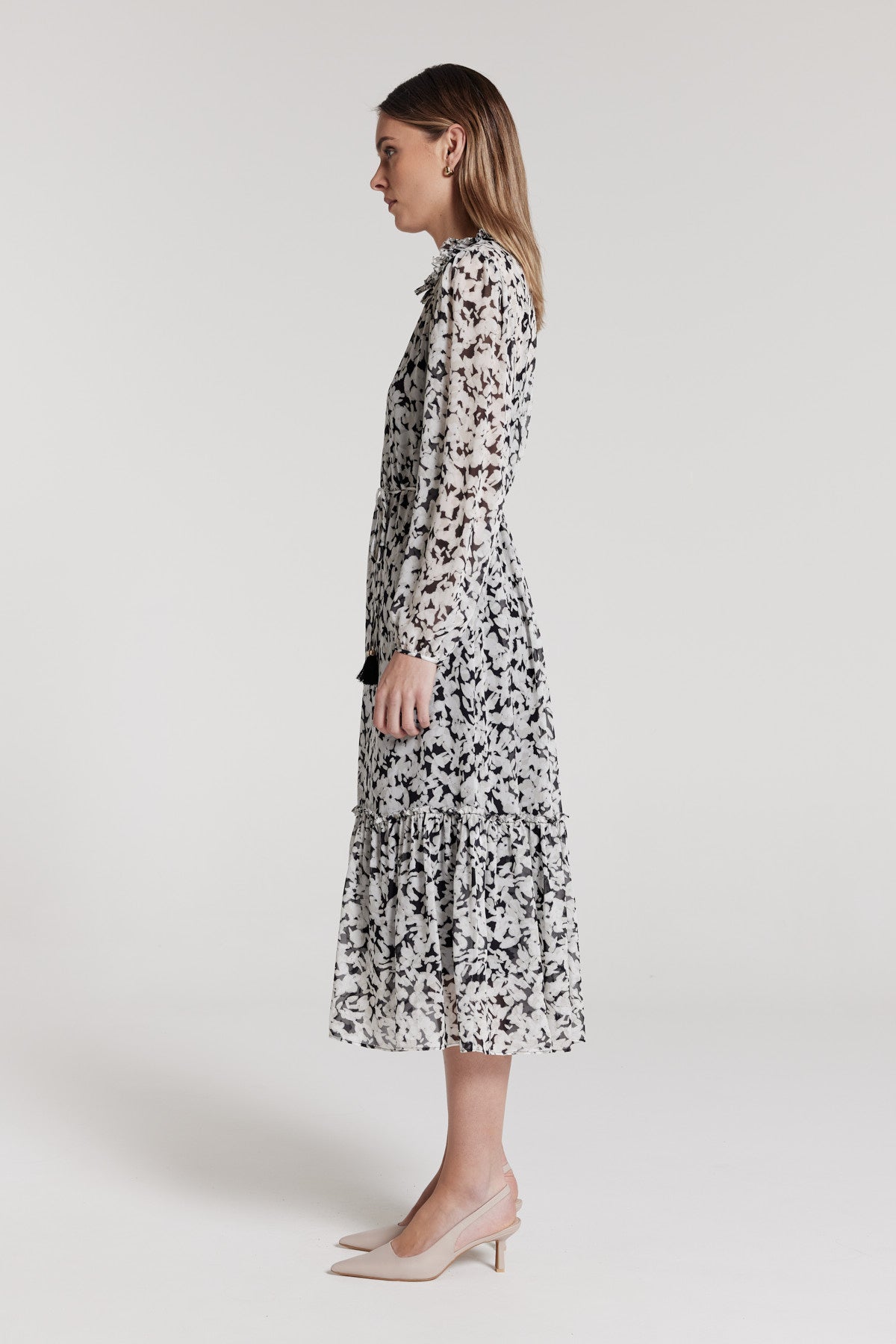 Serafina Silk Dress - Dove-Perri Cutten