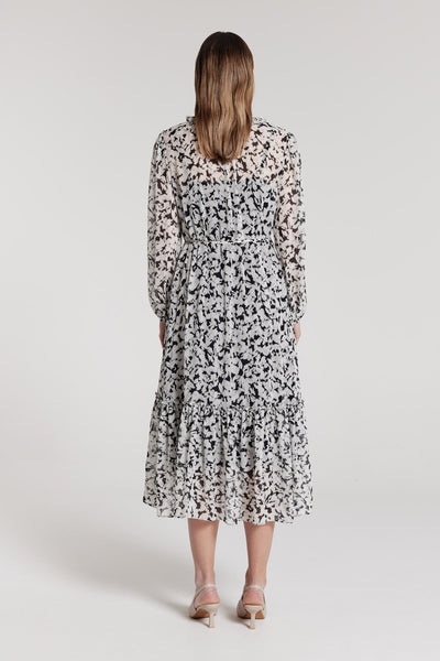 Serafina Silk Dress - Dove-Perri Cutten