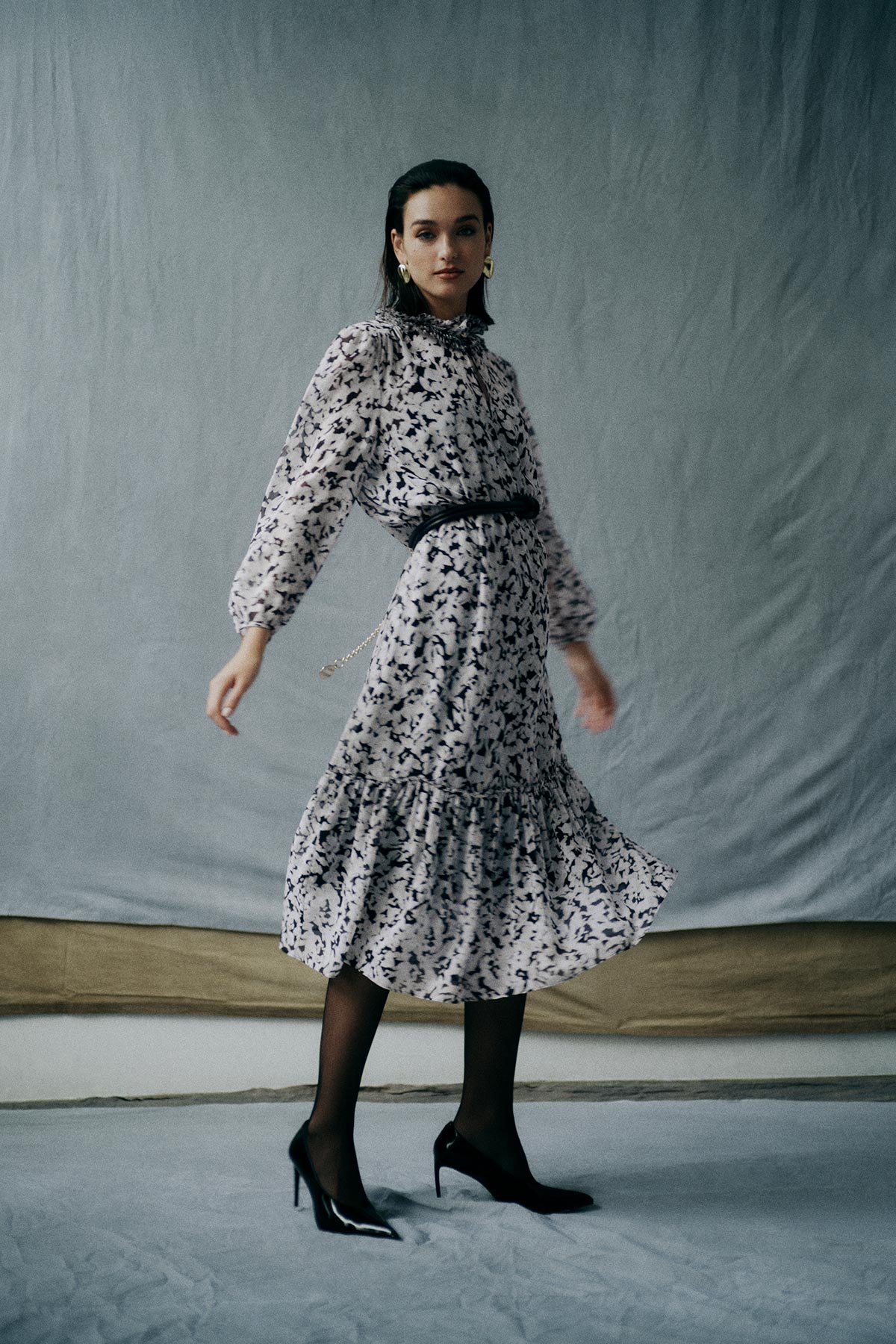 Serafina Silk Dress - Dove-Perri Cutten