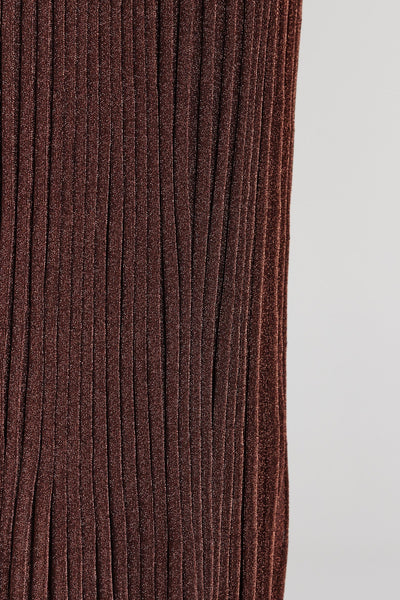Clara Metallic Knit Dress - Amber-Perri Cutten