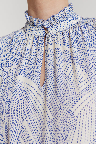 Leonora Silk Dress - Lagoon-Perri Cutten