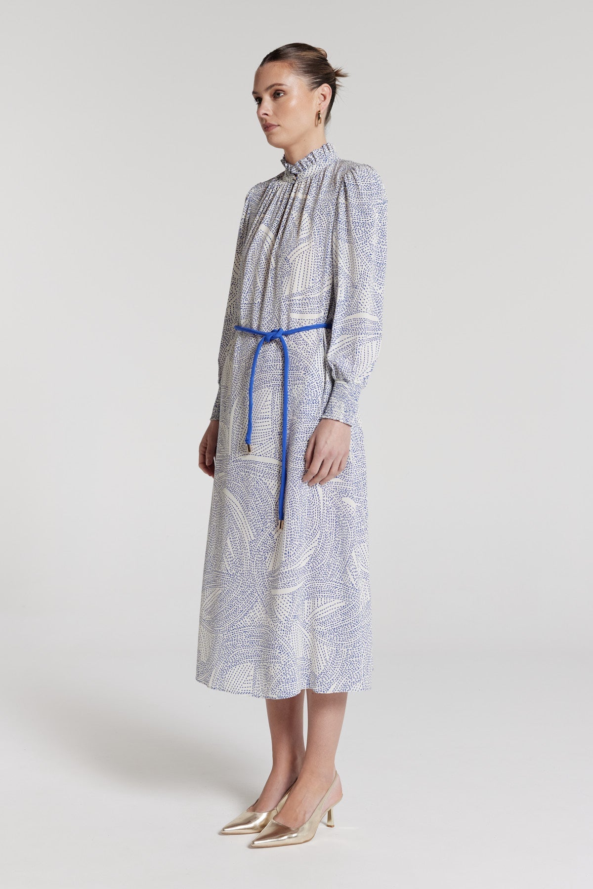 Leonora Silk Dress - Lagoon-Perri Cutten
