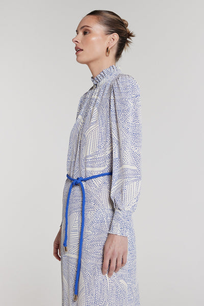 Leonora Silk Dress - Lagoon-Perri Cutten