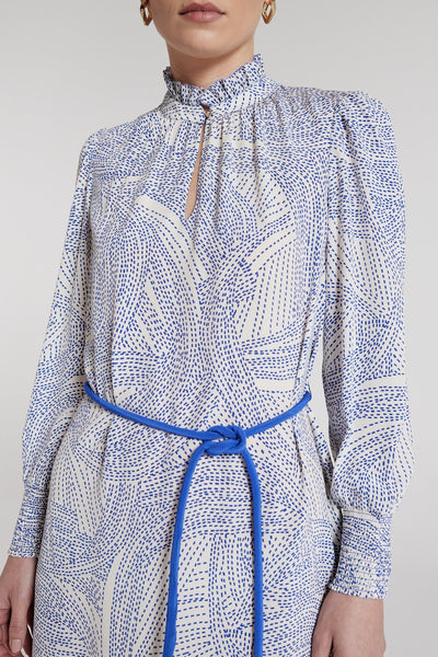 Leonora Silk Dress - Lagoon-Perri Cutten