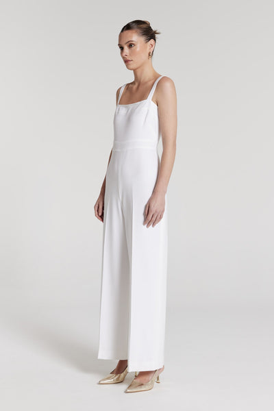 Lauren Jumpsuit - Chalk White-Perri Cutten