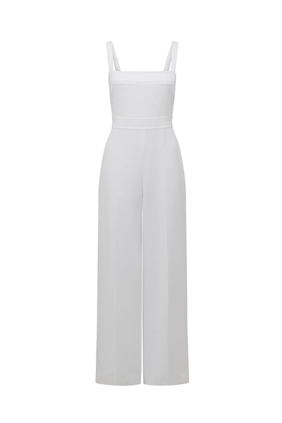 Lauren Jumpsuit - Chalk White-Perri Cutten