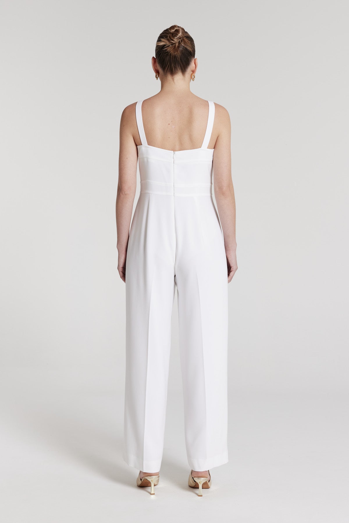 Lauren Jumpsuit - Chalk White-Perri Cutten