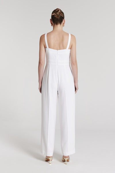 Lauren Jumpsuit - Chalk White-Perri Cutten