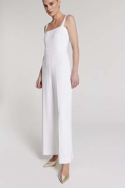 Lauren Jumpsuit - Chalk White-Perri Cutten