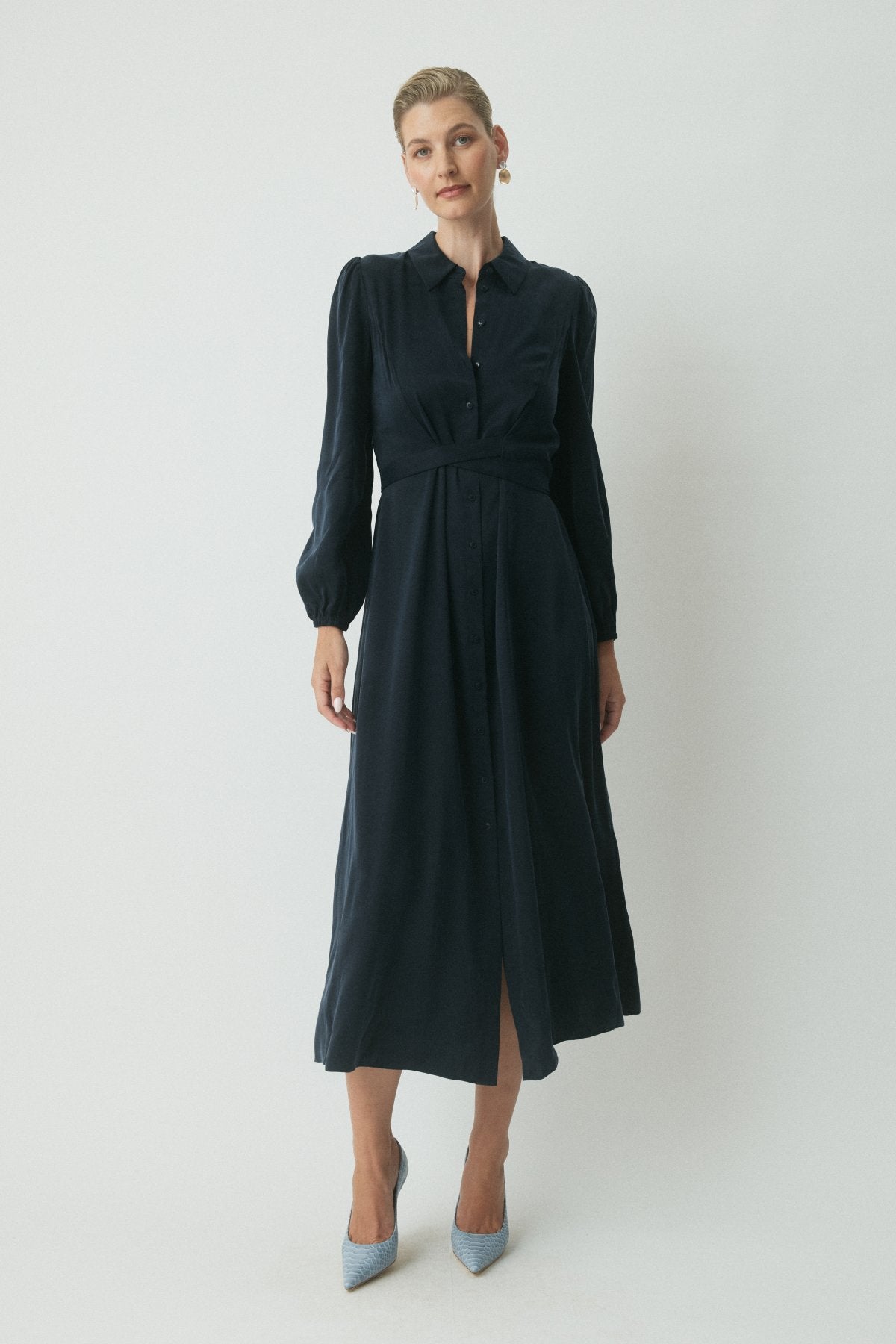 Harbor Maxi Shirt Dress - Midnight