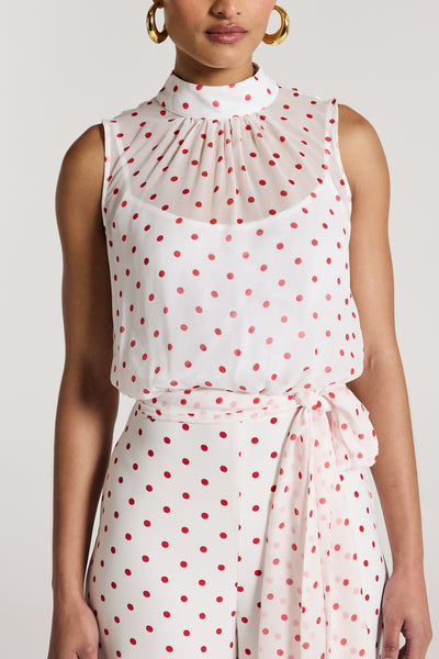 Mia Jumpsuit - White/Red-Perri Cutten