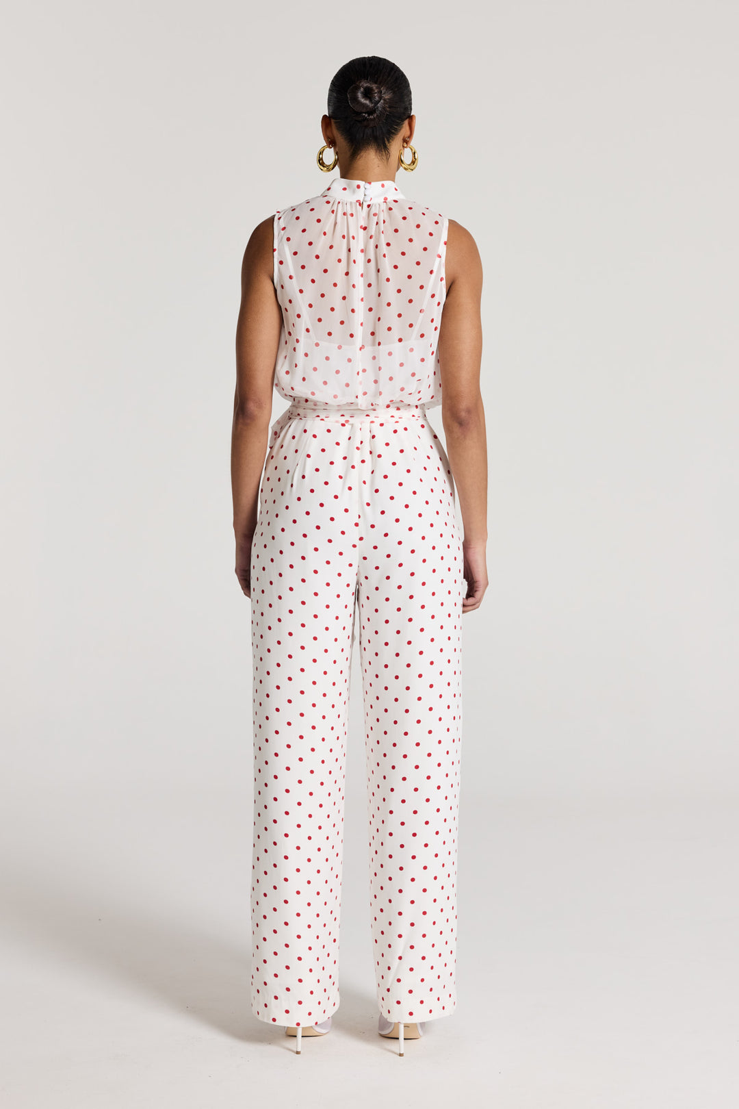 Mia Jumpsuit White/Red Perri Cutten