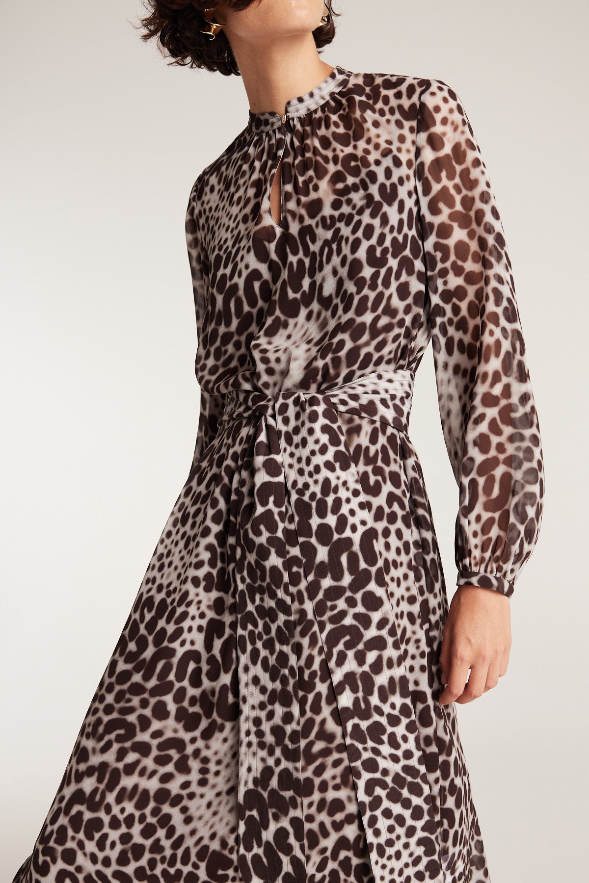 Giulia Silk Dress - Smoke-Perri Cutten