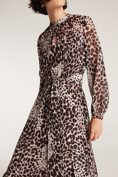 Giulia Silk Dress - Smoke-Perri Cutten