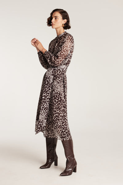 Giulia Silk Dress - Smoke-Perri Cutten