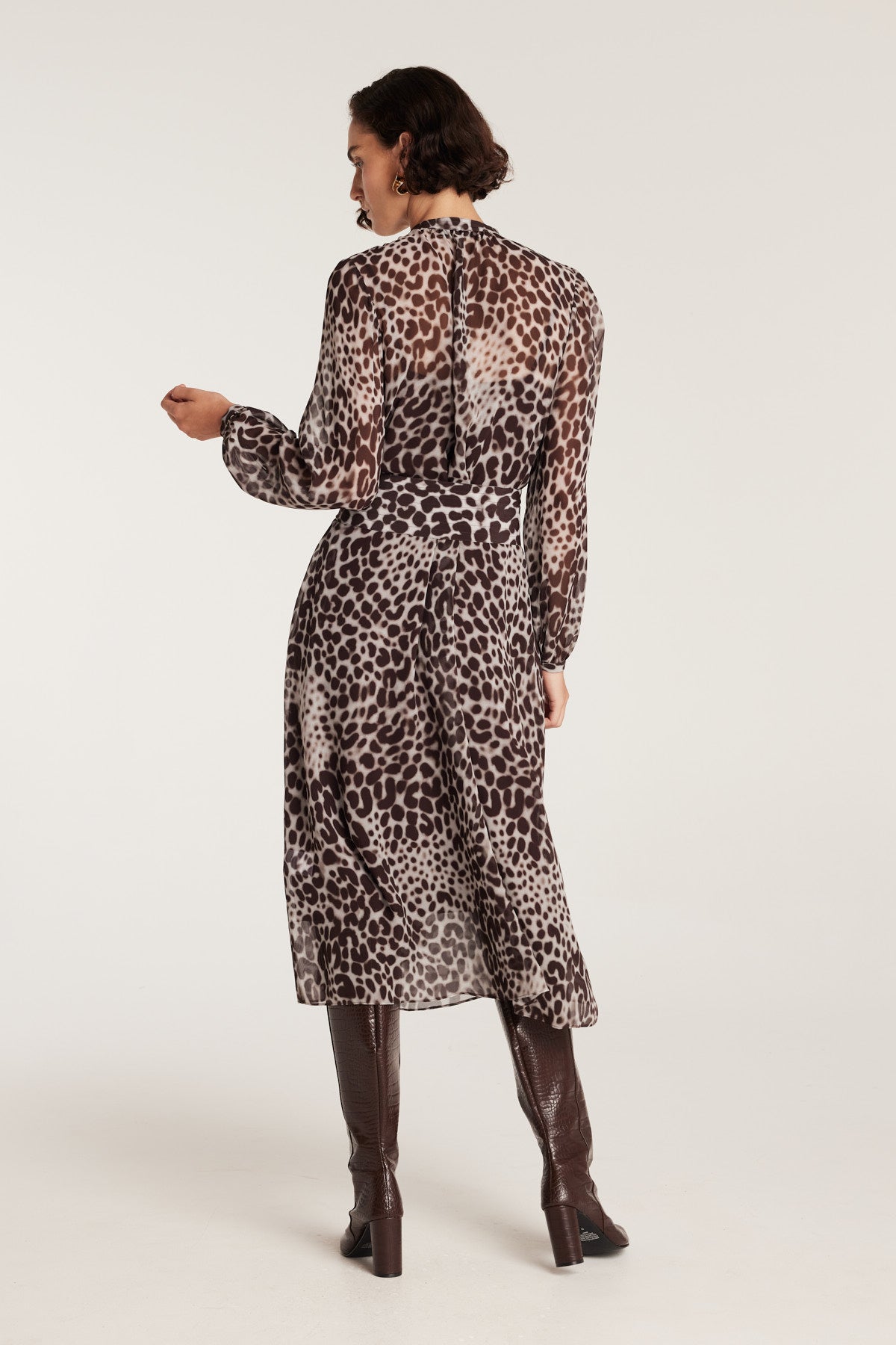 Giulia Silk Dress - Smoke-Perri Cutten