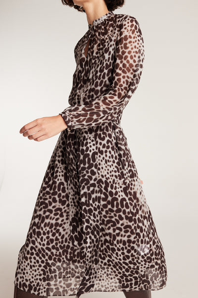 Giulia Silk Dress - Smoke-Perri Cutten
