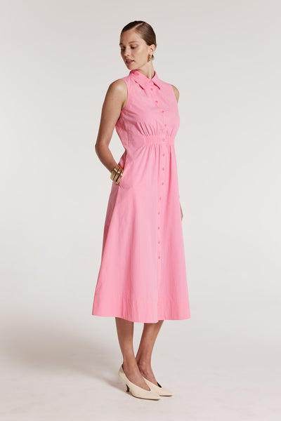 Summer Shirtmaker Dress - Pink-Perri Cutten