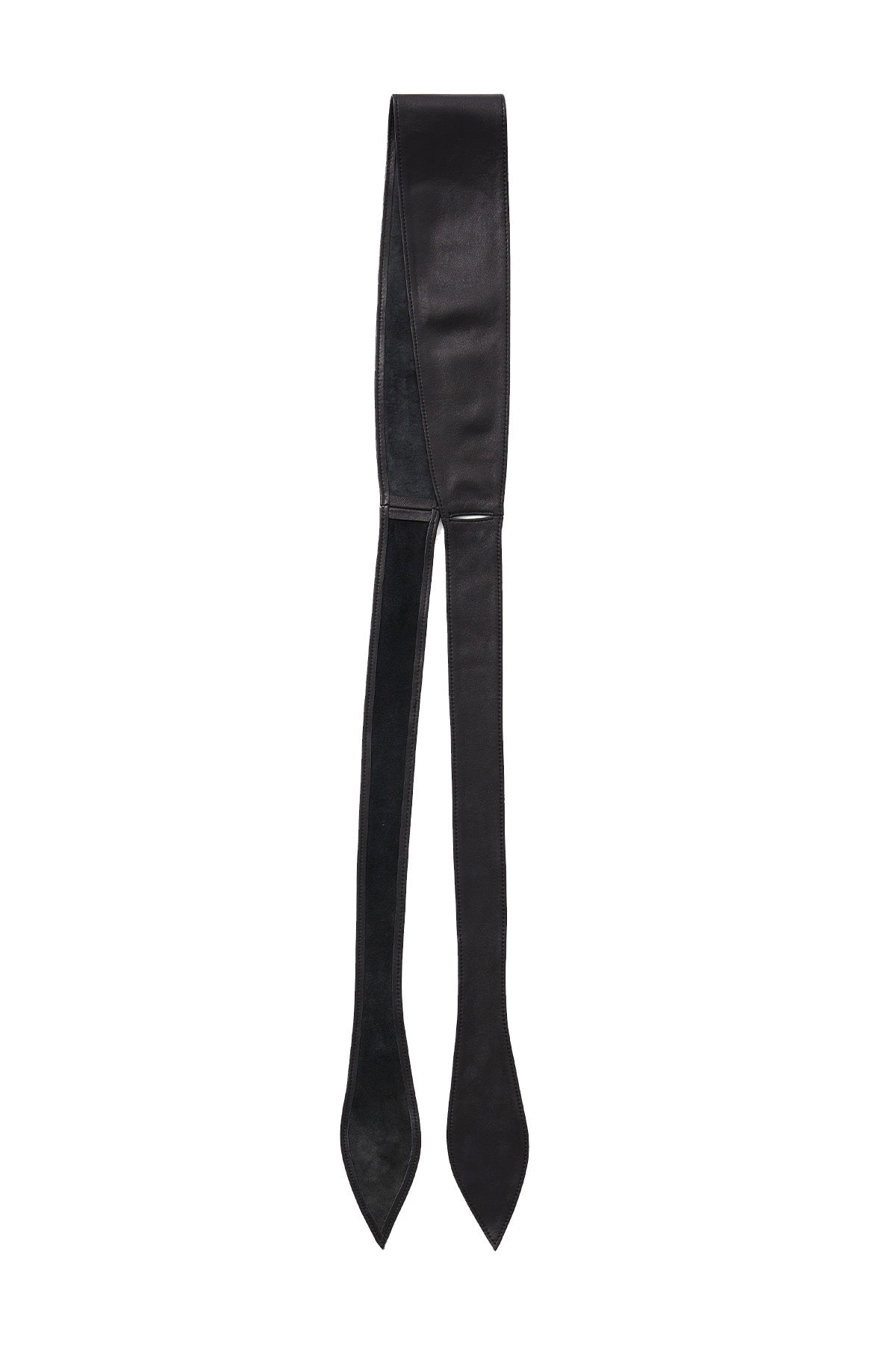 Obi Leather Belt - Black-Perri Cutten