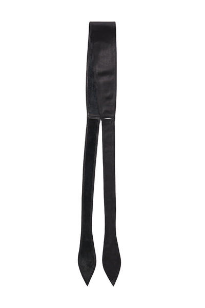 Obi Leather Belt - Black-Perri Cutten