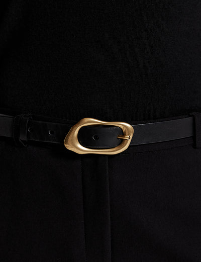 Catalina Buckle Belt - Black-Perri Cutten