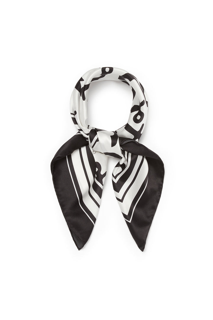Anchor Silk Scarf White/Black - Main Image