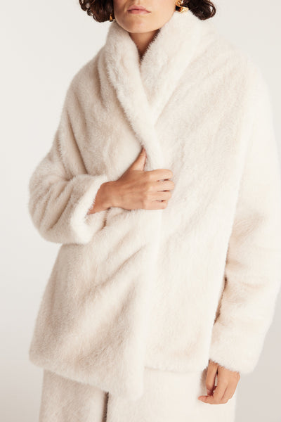 The Shag Wrap - Ecru-Perri Cutten