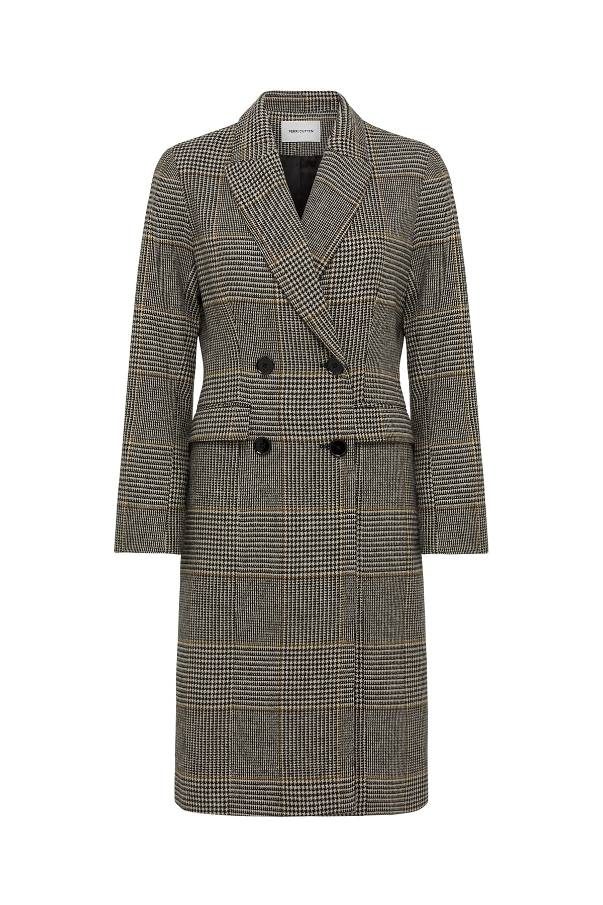 Princeton Longline Coat - Chocolate/Check-Perri Cutten