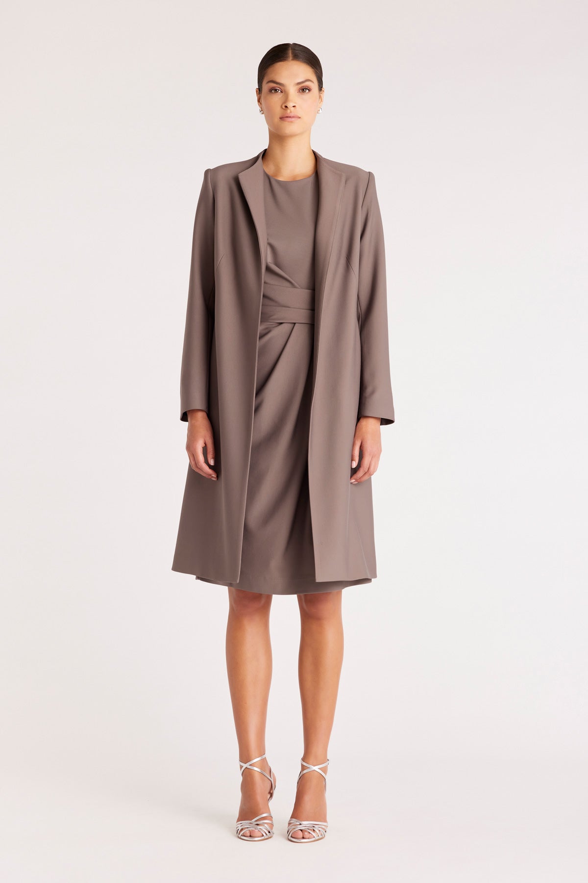 Allegra Ponte Coat - Pewter-Perri Cutten