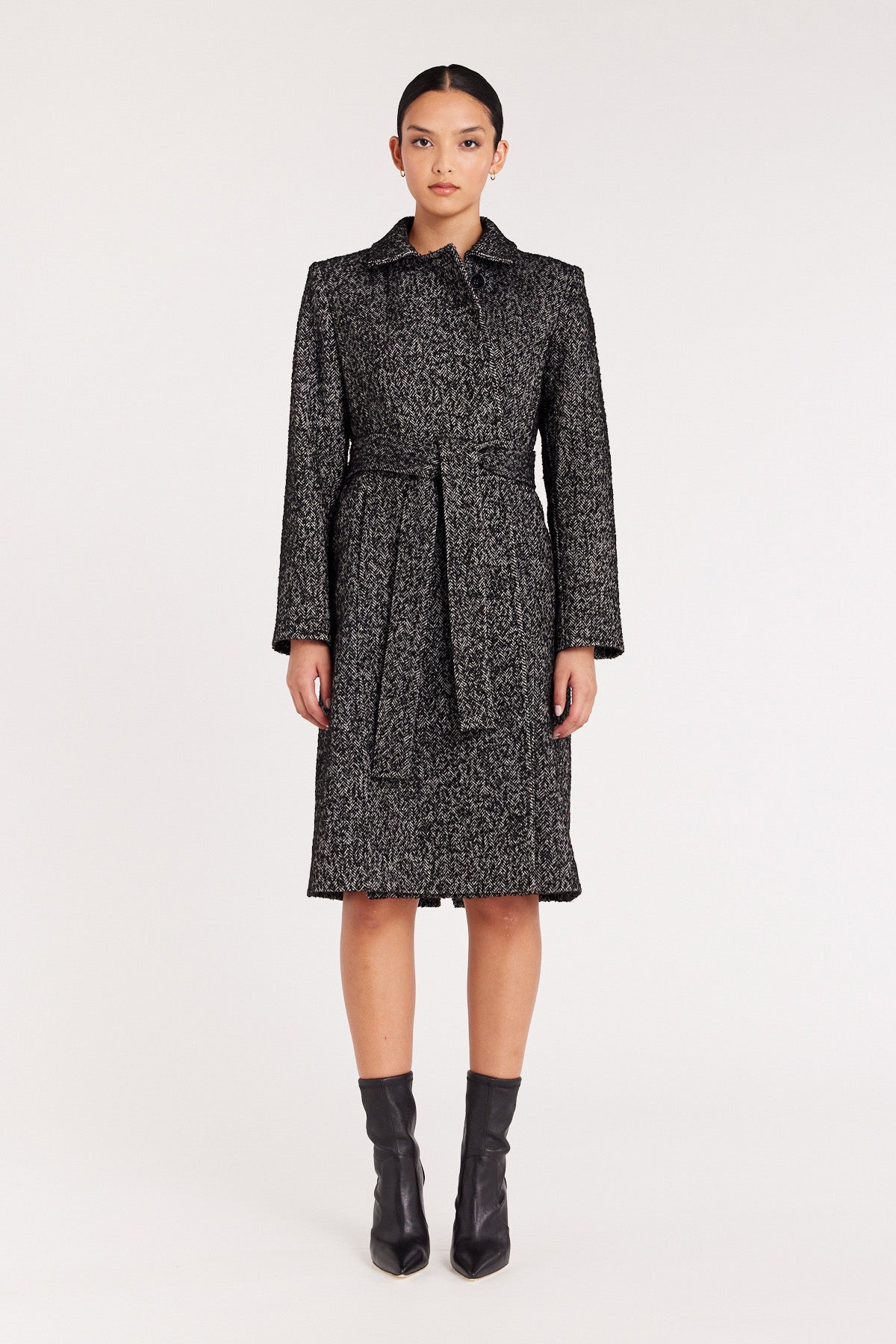 Greta Coat - Black/Ivory-Perri Cutten