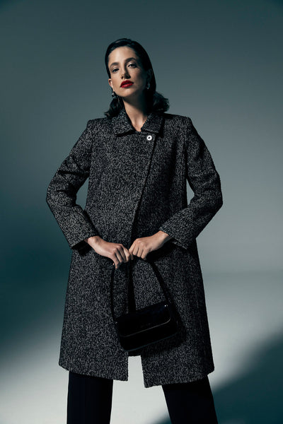 Greta Coat - Black/Ivory-Perri Cutten