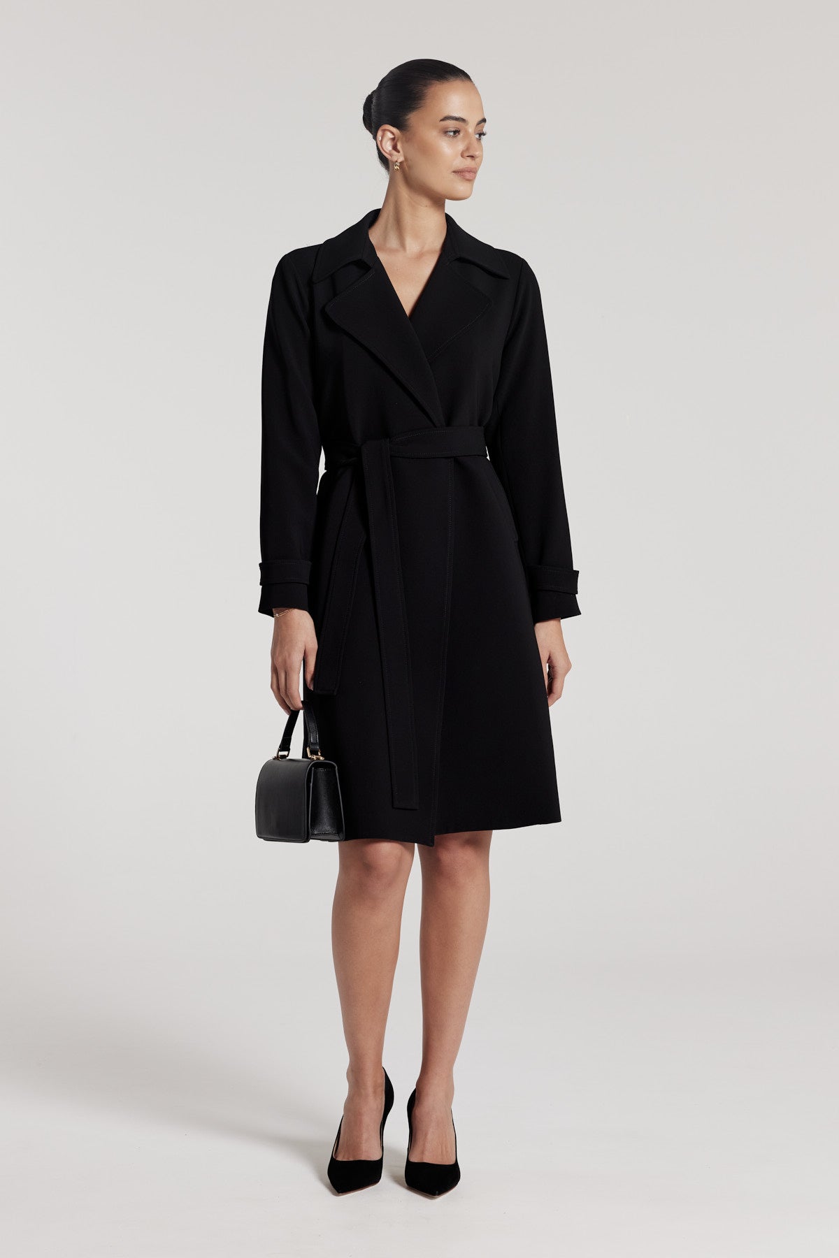 City Trench Coat - Black-Perri Cutten
