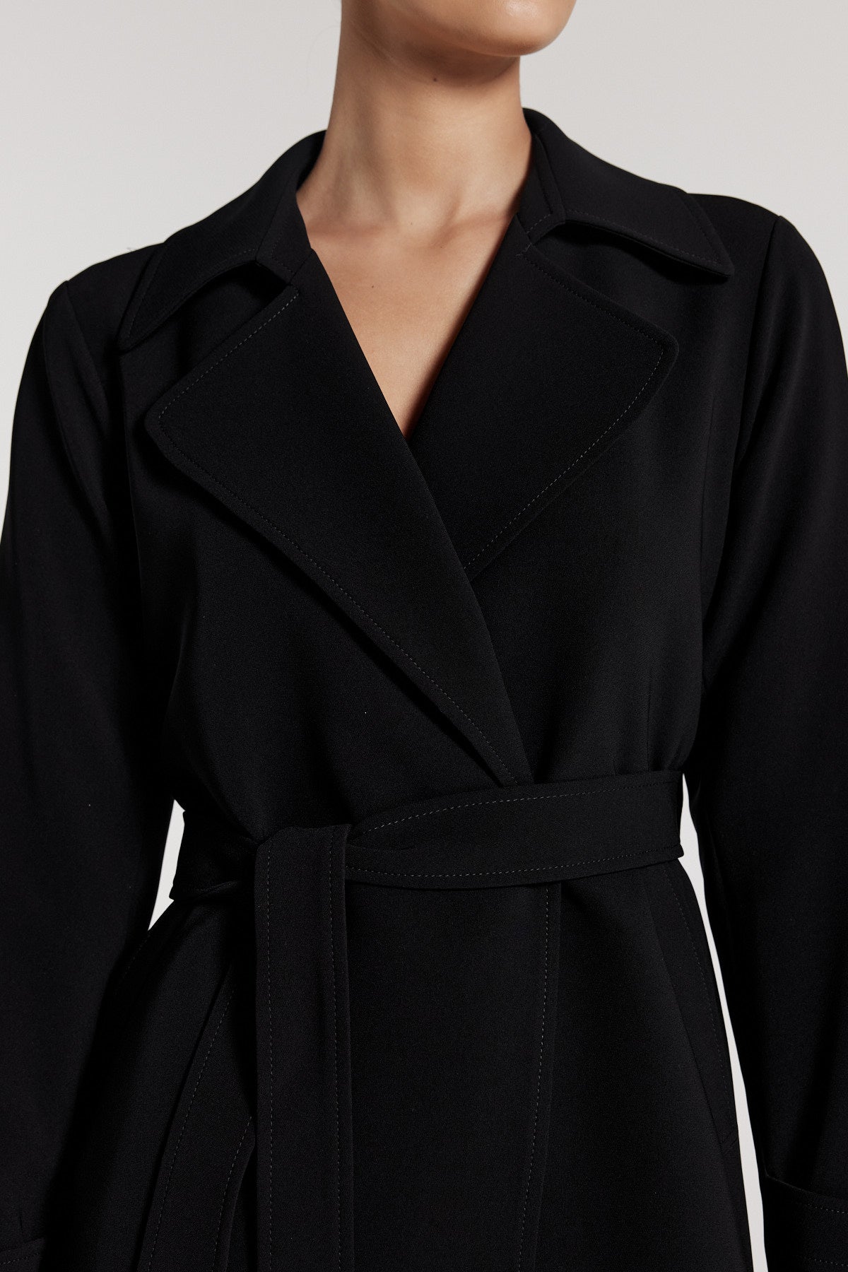 City Trench Coat - Black-Perri Cutten