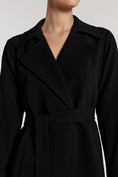 City Trench Coat - Black-Perri Cutten