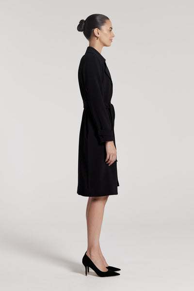 City Trench Coat - Black-Perri Cutten