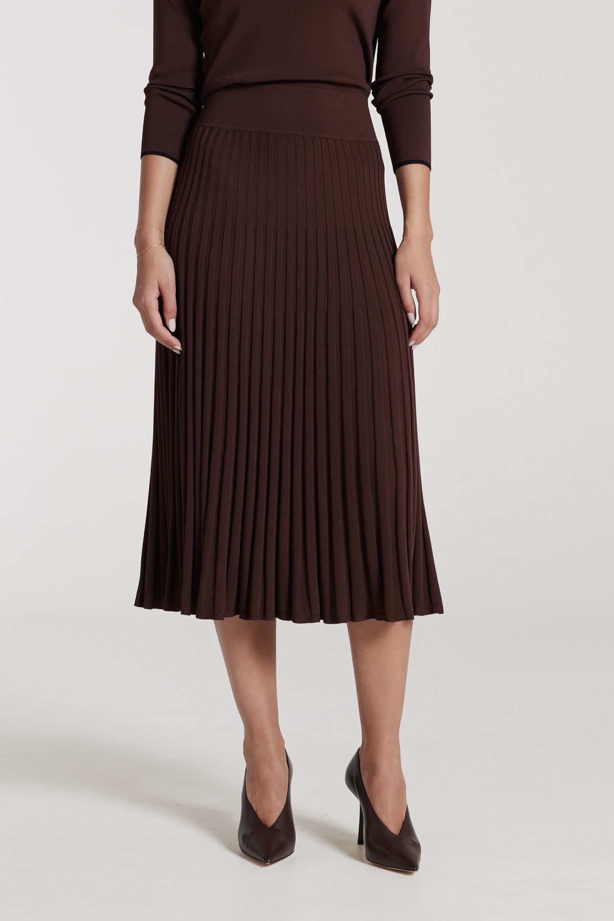 Fortuny Knit Skirt - Nutmeg-Perri Cutten