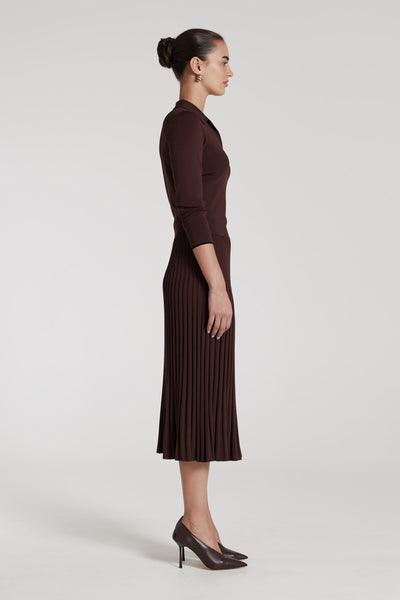 Fortuny Knit Skirt - Nutmeg-Perri Cutten