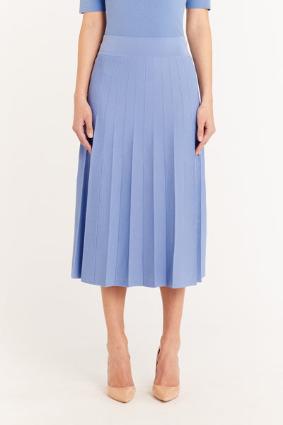 Sunray Knit Skirt - Bluebell-Perri Cutten