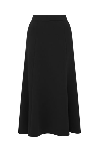 A Line Midi Skirt - Black-Perri Cutten