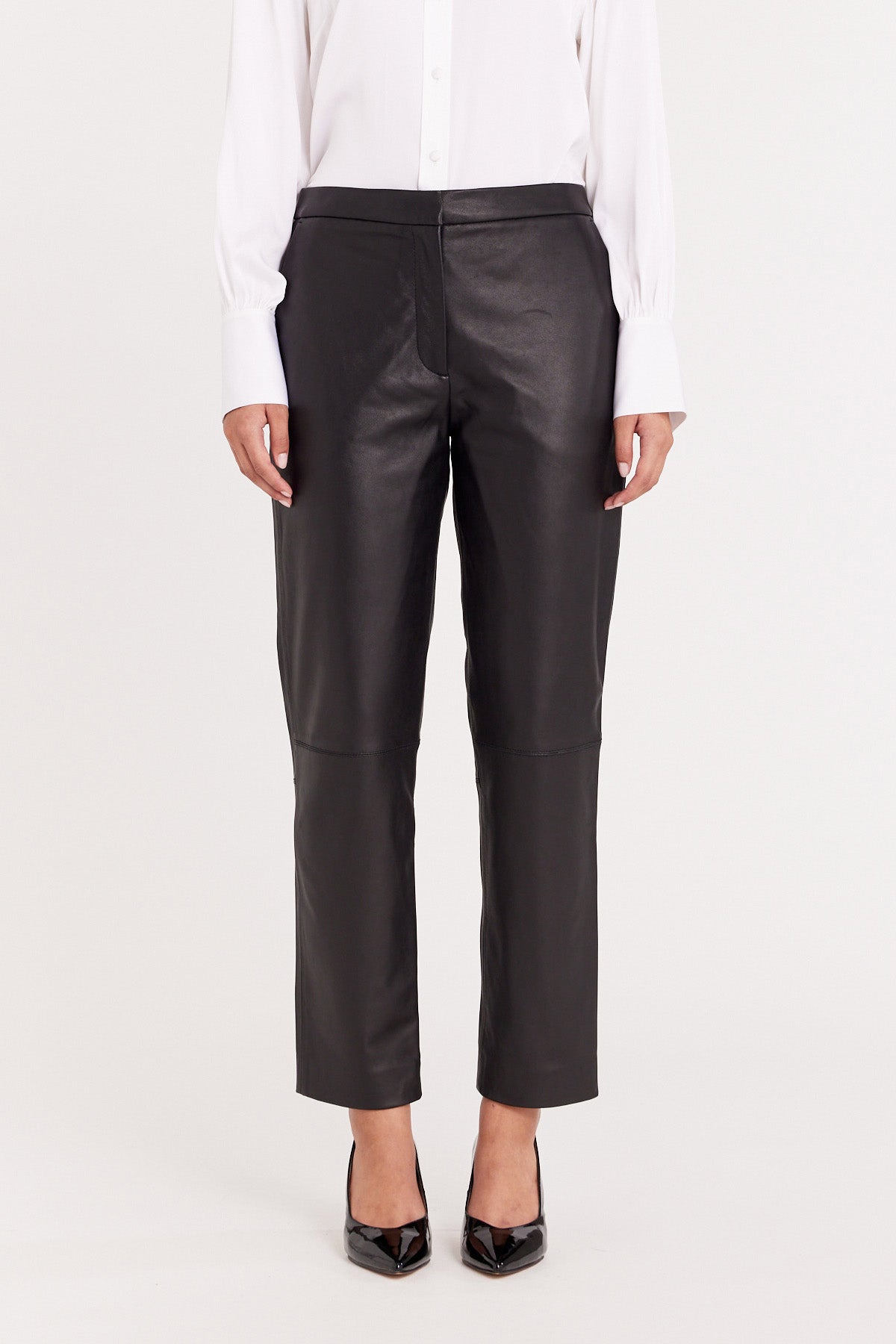 Marlo Leather Pants - Black-Perri Cutten