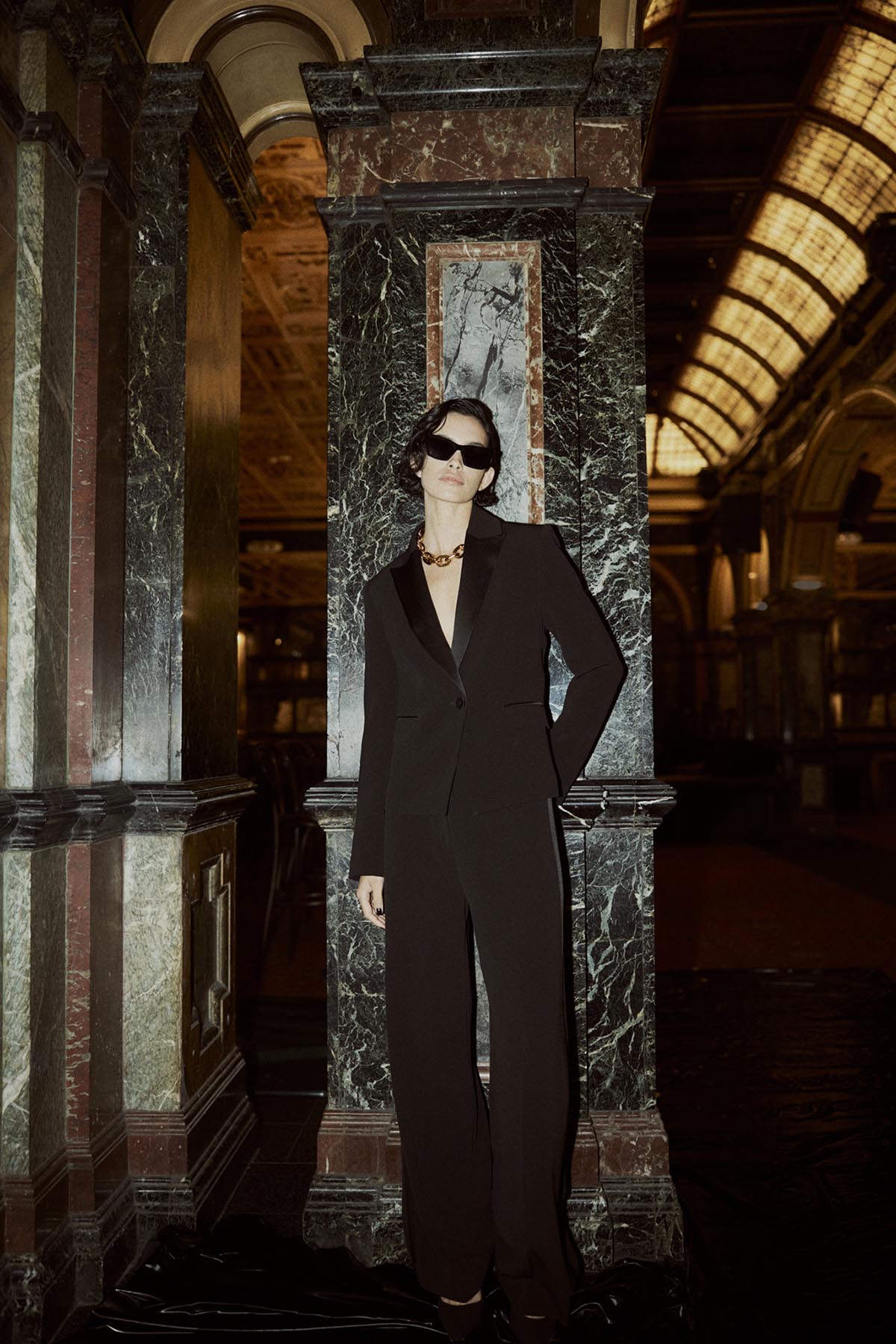 Tuxedo Pant - Black-Perri Cutten