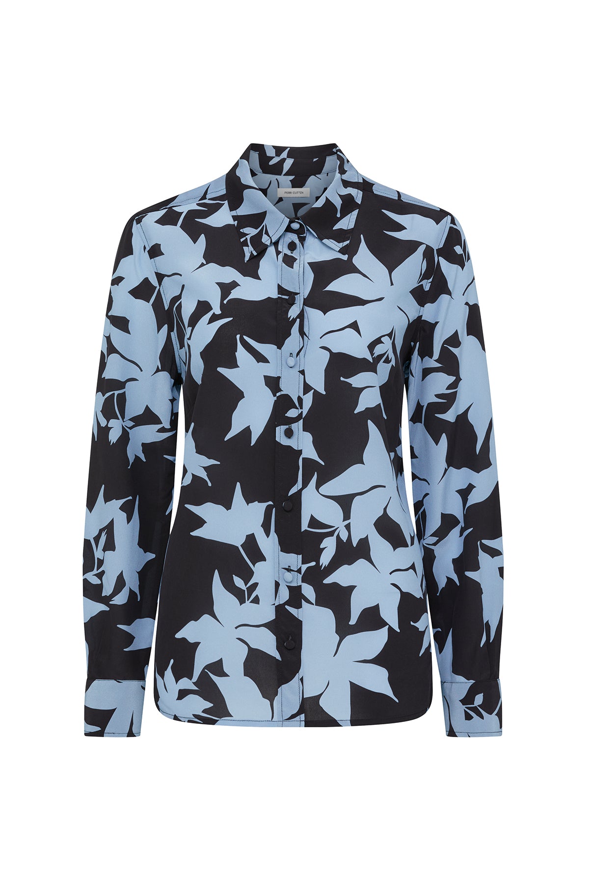 Jordan Silk Shirt - Blue Print - Perri Cutten