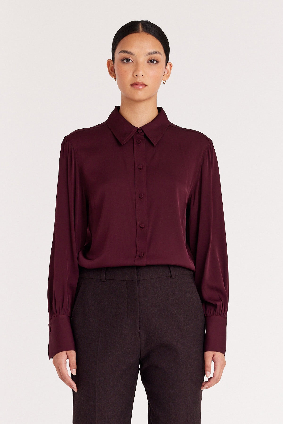 Frida Silk Shirt - Shiraz – Perri Cutten