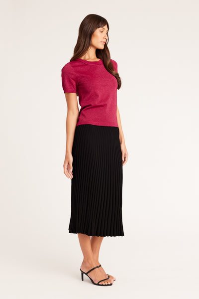 Lucia Knit Top - Fuchsia Lurex