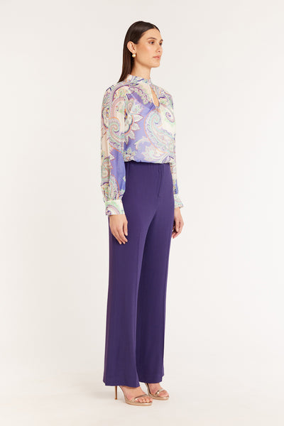 Phillipa Silk Top - Lilac Paisley-Perri Cutten