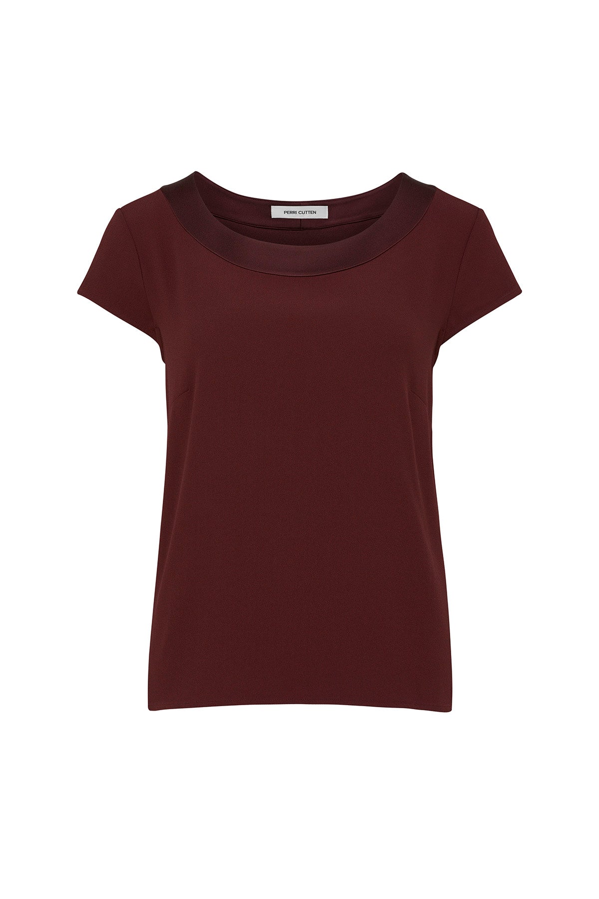 Lina Satin Trim Top - Mulberry-Perri Cutten