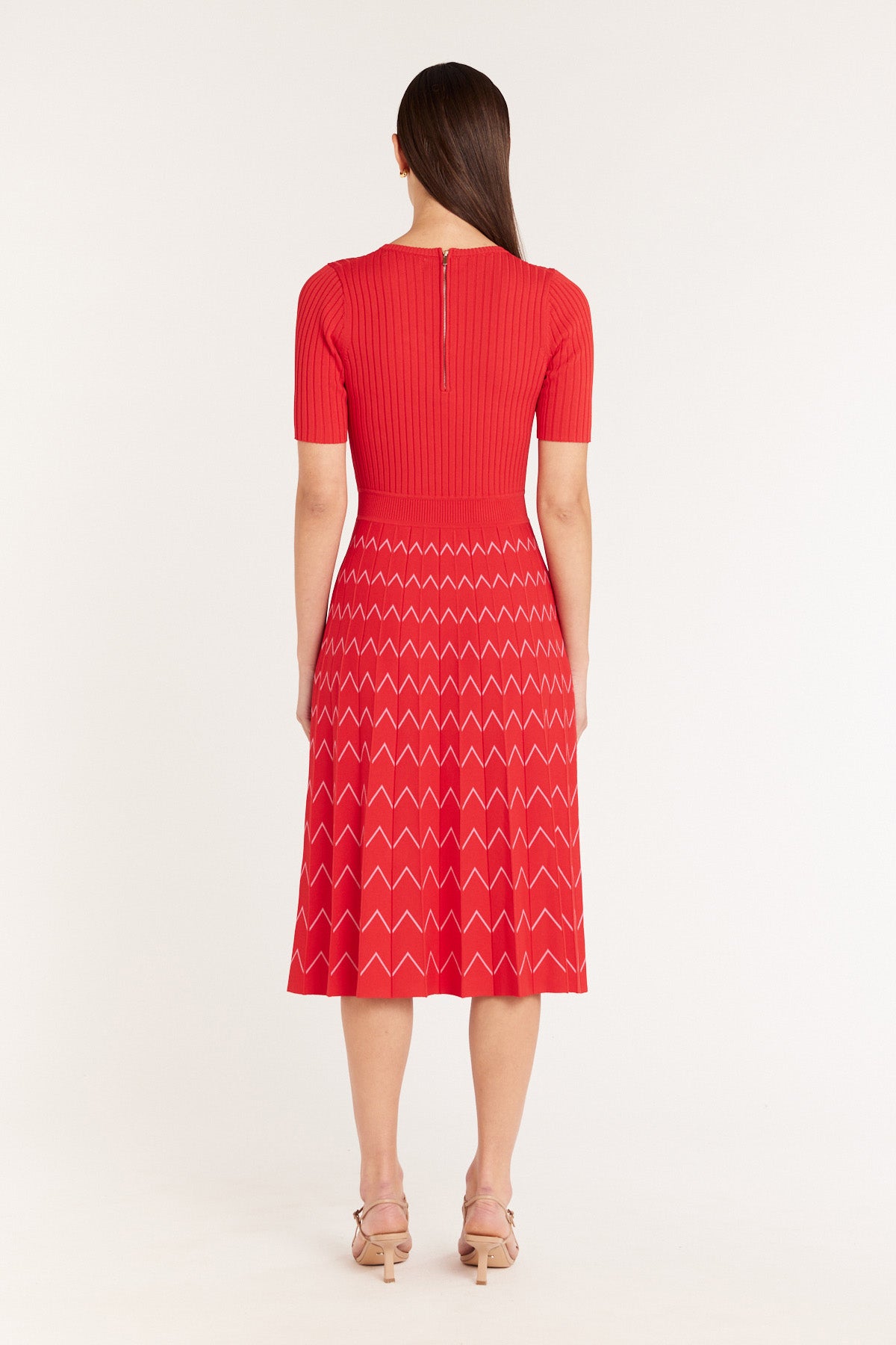 Pia Crepe Knit Dress - Berry Pink-Perri Cutten